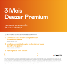 Charger l&#39;image dans la galerie, Deezer Premium - E-carte
